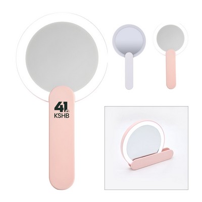 LED Mirror with Swivel Handle