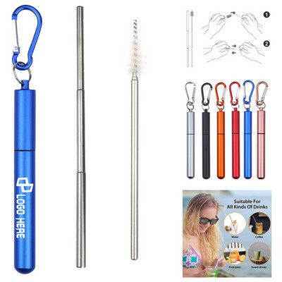 Portable Collapsible Straw Set