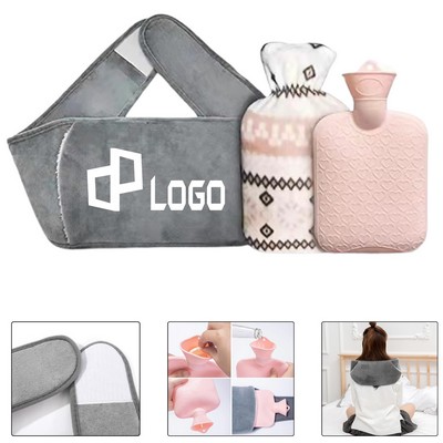 Rubber Hot Water Bag W/ Soft Waist Cover