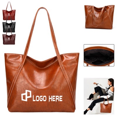 Vintage Leather Tote Shoulder Bag