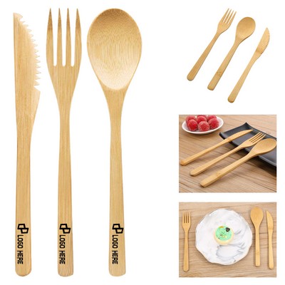 3-In-1 Bamboo Cutlery Set