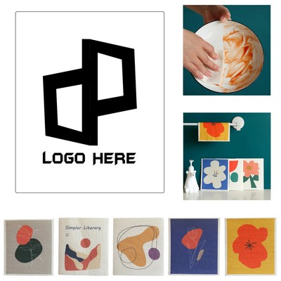 7.8 X 6.7" Cellulose Wood Pulp Kitchen Dish Towel