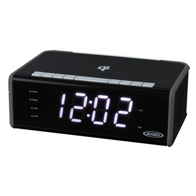 Jensen Audio Clock Radio w/Qi Charging
