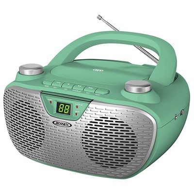 Jensen Audio Green Portable Stereo Cd Player w/Am/Fm Radio