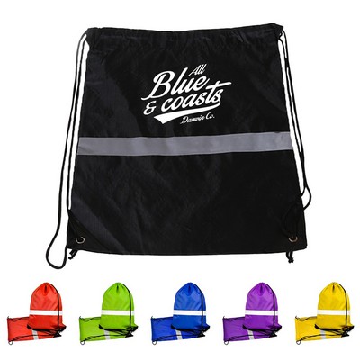 Water-resistant Polyester Drawstring Backpack