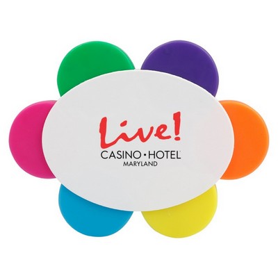 Six Color Flower Shaped Highlighters