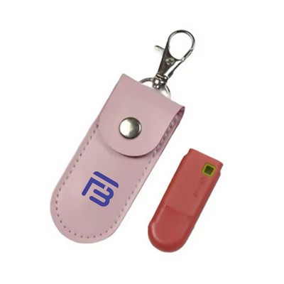 Portable PU Leather USB Storage Pouch Bag