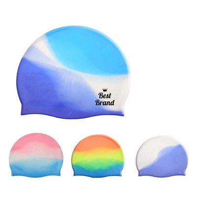 Multi-Color Silicone Swim Cap