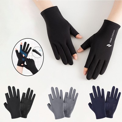 Ice Silk Sunscreen Quick - Dry Gloves