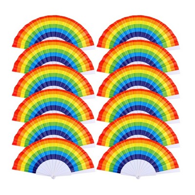 Rainbow Pride Folding Fan