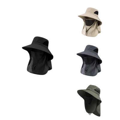 Fishing Hat For Men With Removable Mesh Face Neck Flap Cover