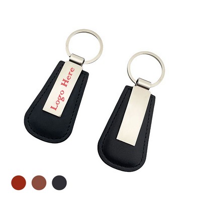 PU Leather Metal Key Tag