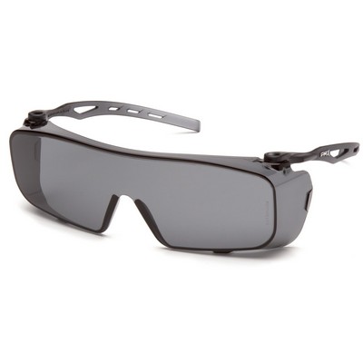 Cappture Safety Glasses, Matching Gray Frame with Max Anti-Fog Lens