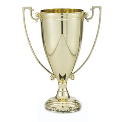 5" Die Cast Zinc Bright Gold Metal Cup Trophy