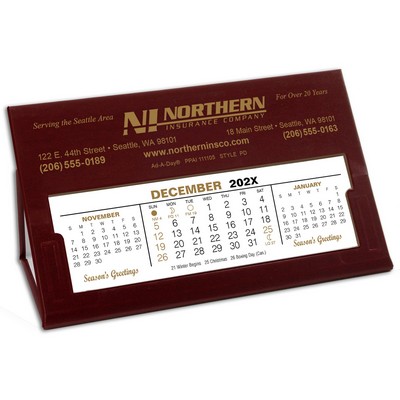 PD Paperdate Refillable Desk Calendar, Maroon
