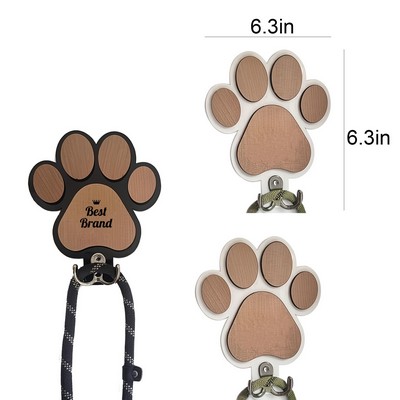 Personalized Wooden Dog Paw Shape Wall Hook