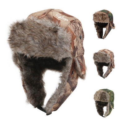 Windproof Fur Hat with Mask