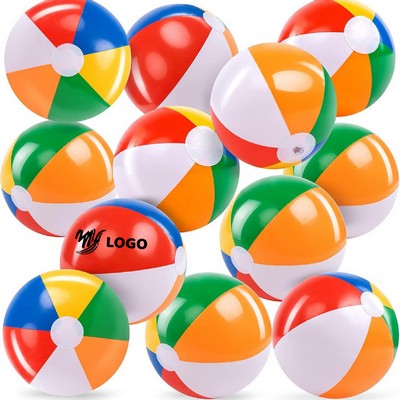 12" Six Color Beach Ball