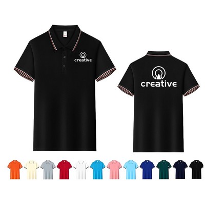 Combed Striped Polo Shirt