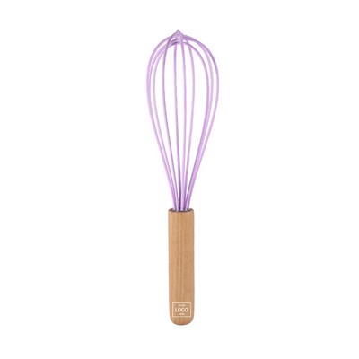 Silicone Whisk w/Wooden Handle
