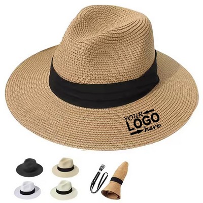 Summer Fedora Straw Sun Hat