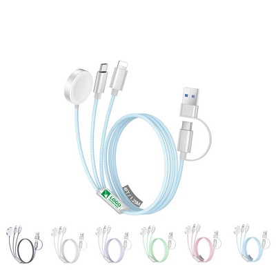 Portable Travel 3" 2 USB C Cable Charger/Type C/Lightning