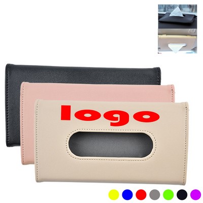 Pu Leather Car Tissue Holder