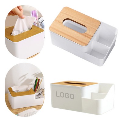 Hotel and Home Desktop Tissue Box and Sundries Storage Box