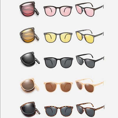 Folding polarized sunglasses