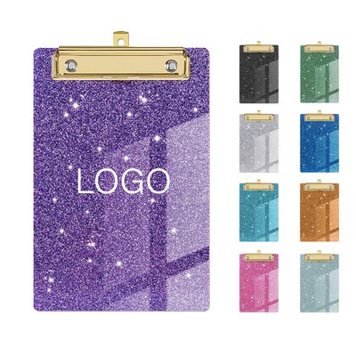 Acrylic Glitter Small Clipboards