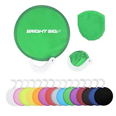Dual-Use Round Foldable Frisbee Fan – 8"