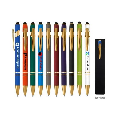 Premium Gold Incline Stylus Pen w/ PE-Pouch