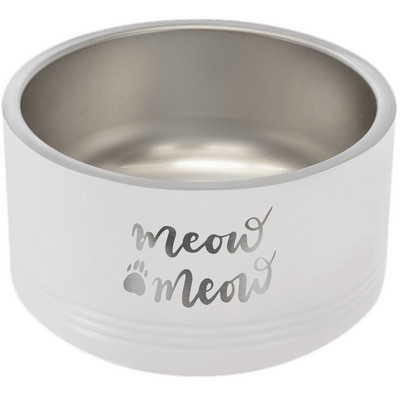 Polar Camel 18 oz. Small White Pet Bowl