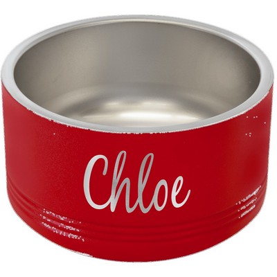 Polar Camel 18 oz. Small Red Pet Bowl