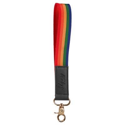 Rainbow Pride Wrist Strap Keychain