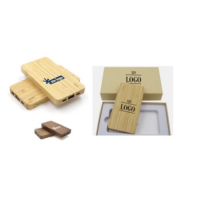 Bamboo 5W Wireless Charger With Dual Usb Ports