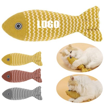 Fish-Shaped Cat Toy With Catnip