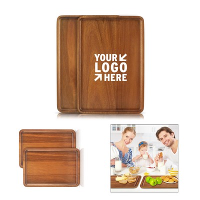 Acacia Wood Rectangular Tray