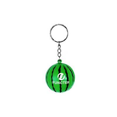 PU Simulated Watermelon Stress Reliever Ball Keychain