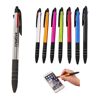 Three-color Stylus Ballpoint Pen