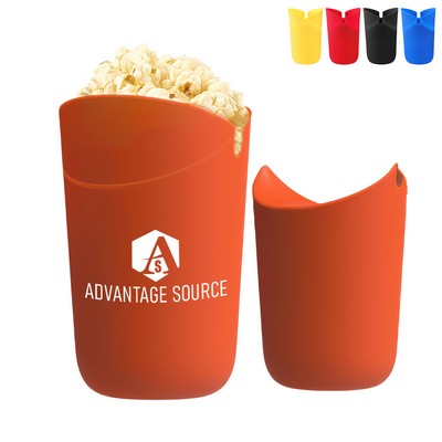 Silicone Popcorn Bucket Reusable Snack Container
