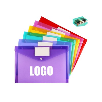 Snap Button Transparent File Folders