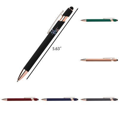 Elegant Soft Touch Rose Gold Ballpoint Pens