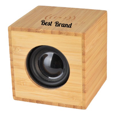 Eco - Friendly Bamboo Wireless Speaker And Charger