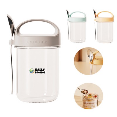 Portable Reusable Oatmeal Yogurt Cup with Scoop