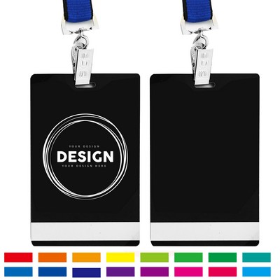 Custom PVC ID Badge Holder with Lanyard