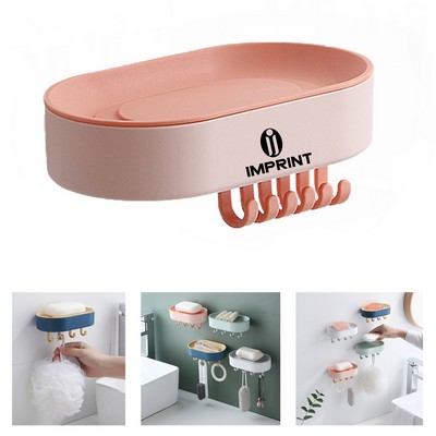 Wall-Mounted Bathroom Soap Box Without Drilling Holes