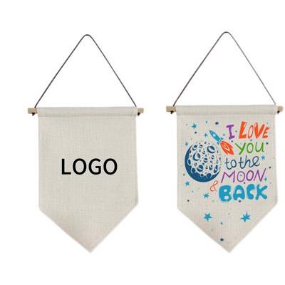 Customizable Linen Pennant Flag