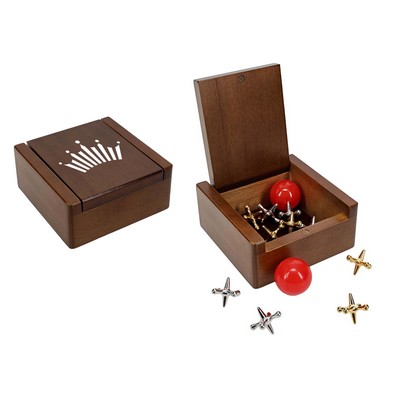 Jacks in a Wood Box - Walnut Stain