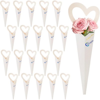 Single Flower Wrapping Paper Heart Box Gift Bag